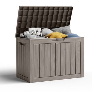 Boîte de rangement verrouillable en résine 45 gallons