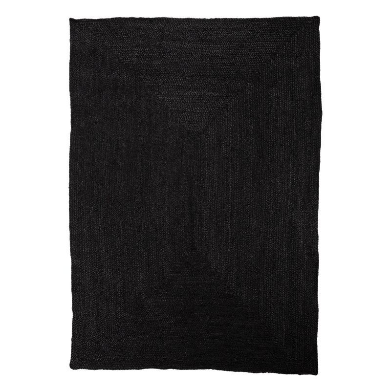 Hand Braided Area Rug, Rectangle 120 x 170cm, Anthracite