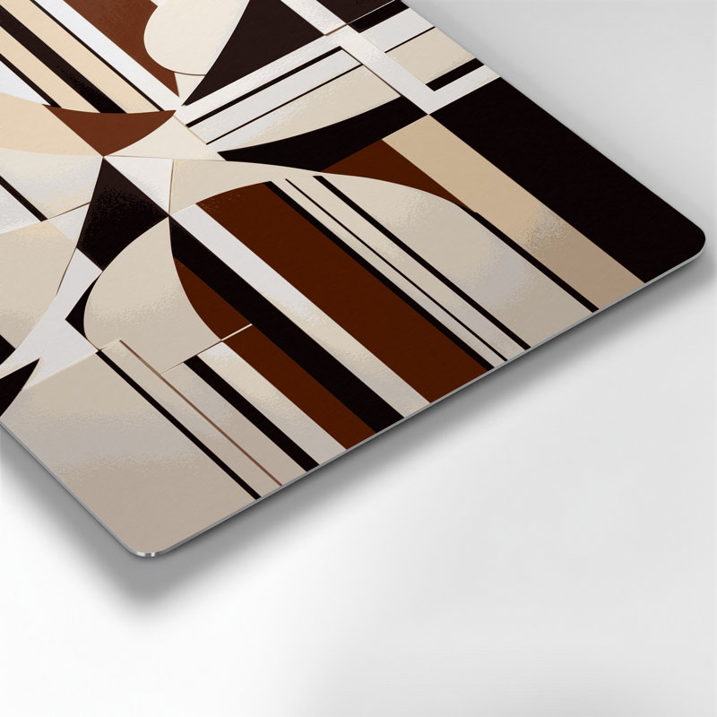 Art mural rigide en métal beige 48, H 16 po x l 20 po