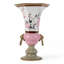 Pastel Bird Hexagon Porcelain Vase with Bronze Ormolu