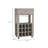 Memphis Bar Cart, Twelve Built-In Wine Rack, Four Legs, One Open Shelf -Light Gray