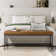 Quinlynn Faux Leather Upholstered Bench with Button-tufted Design