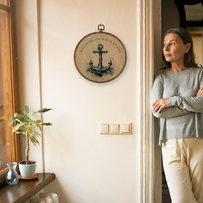 Ancre nautique, art mural Christian