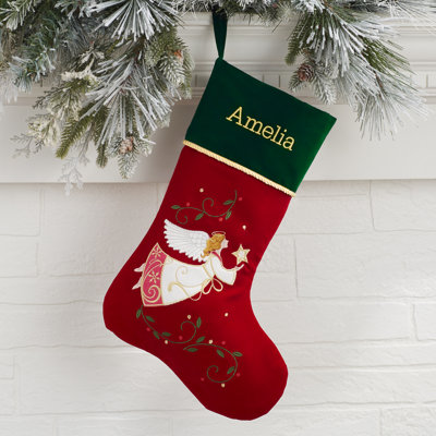 Traditional Christmas Angel Personalized Christmas Stocking