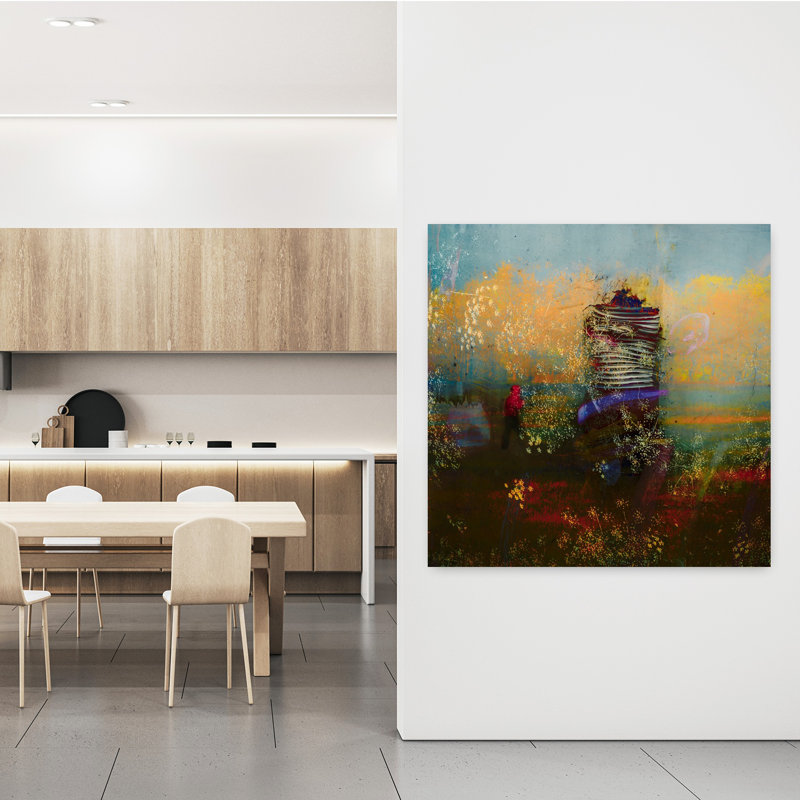 «Sophia's Garden», art mural contemporain abstrait, H 48 po x l 48 po
