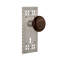 Craftsman Plate with Decorative Keyhole and Brown Porcelain Door Knob-1132104350-1132104349