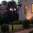 DIY Friendly Orion Triple Head Lamp Post- Black