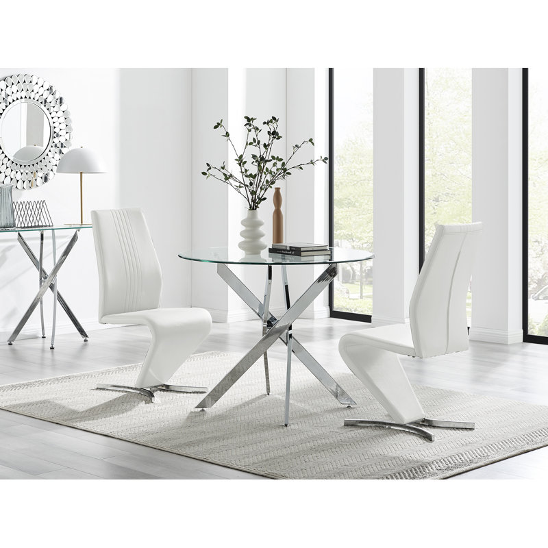Chowchilla 2 - Person Dining Set, White