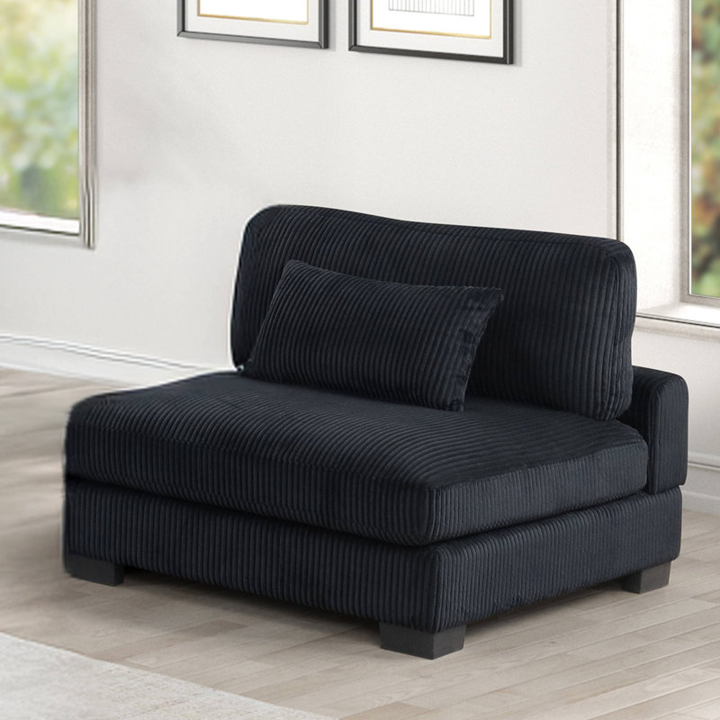 Chaise rembourrée de style moderne, Noir