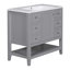 Meuble-lavabo 36 po avec lavabo, une armoire et trois tiroirs, panneau de bois massif et panneau de fibres à densité moyenne-130839072