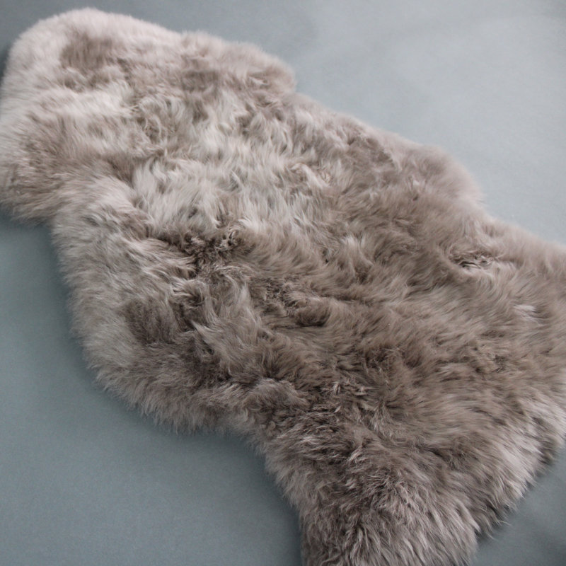 Ernst Solid Colour Sheepskin 60cm X 90cm Area Rug