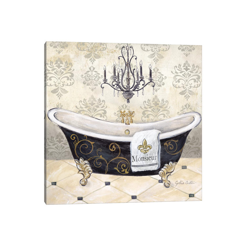 His & Hers Tub II by Cynthia Coulter - Wrapped Canvas Print, 93.98 cm H x 93.98 cm W x 3.175 cm D