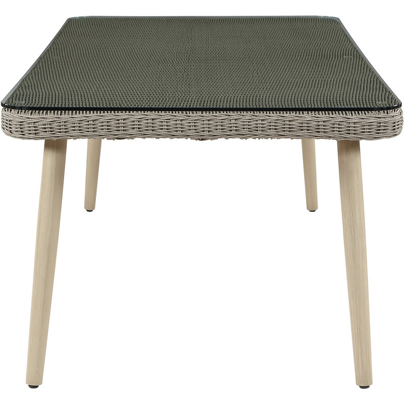 Table de salle à manger de patio en taupe 96 po Avishay, Taupe