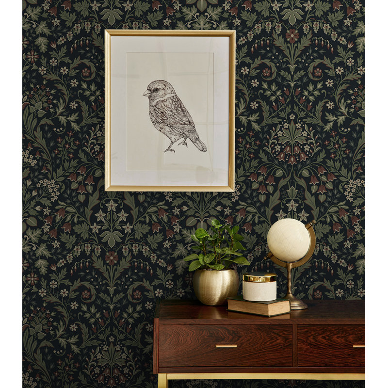 Filigree Floral Vintage Peel And Stick Wallpaper