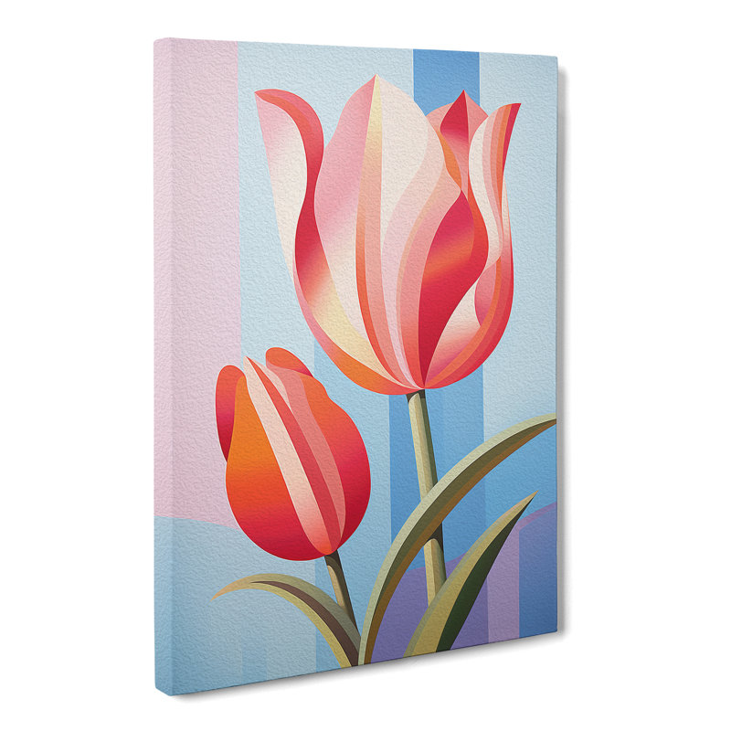 Tulip Flower Deco - No Frame Print, 50cm H x 35cm W x 3cm D