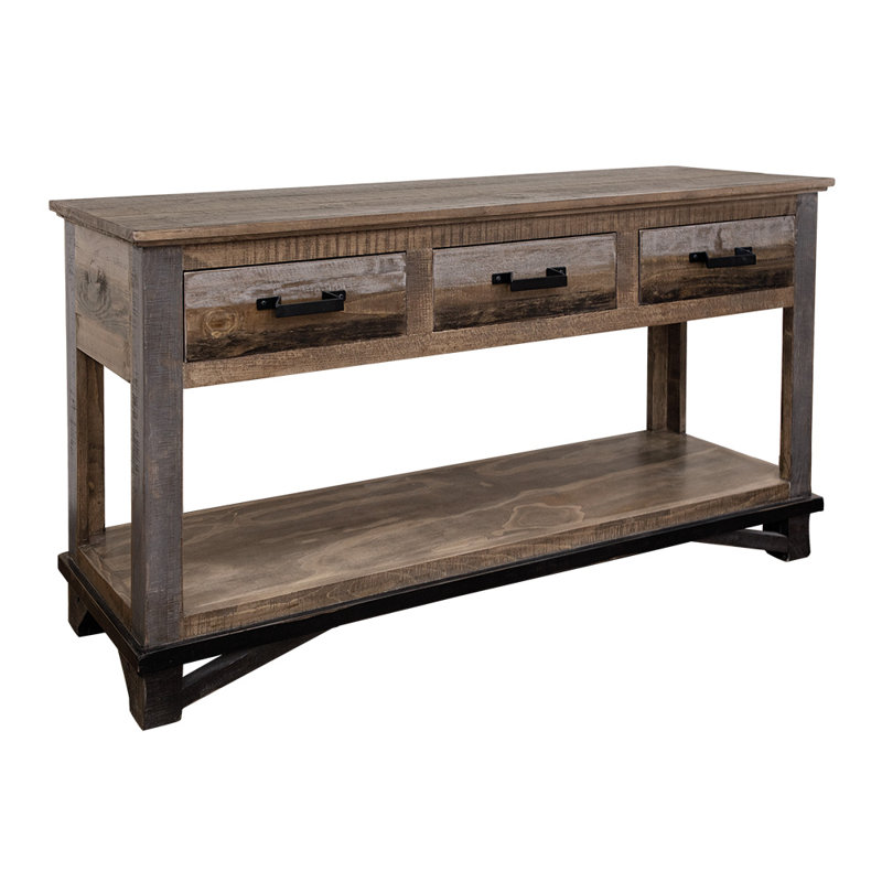 Console en bois massif Sabetha