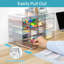Organisateur en acrylique avec 16 tiroirs (4 ensembles), tiroirs de rangement transparents pour fournitures de bureau, rangement et rangement pour le maquillage, les bijoux et l'artisanat