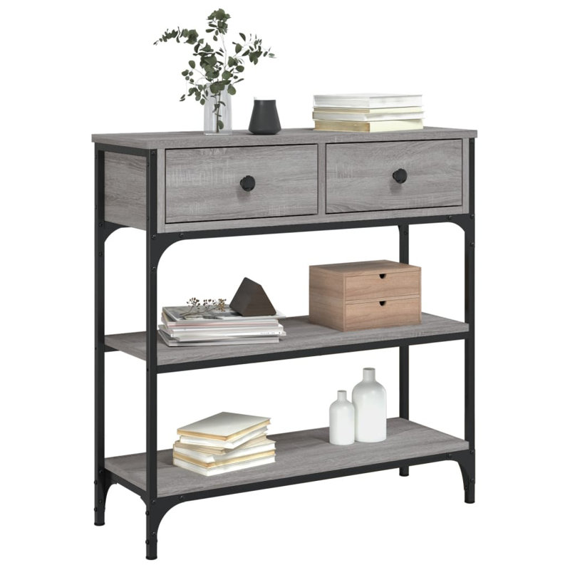Console Table, 75cm H x 72.5cm W x 25cm D, Grey Sonoma