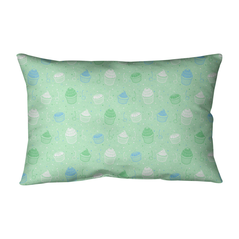 Coussin lombaire intérieur / extérieur Katelyn Elizabeth, Vert / bleu