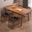 Table de salle à manger rectangulaire en bois massif Nut-Brown-1439523951