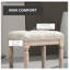 Repose-pieds repose-pieds avec repose-pieds, pieds en bois sculpté, beige