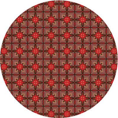 Rouge géométrique/rose/Tapis décoratif grise