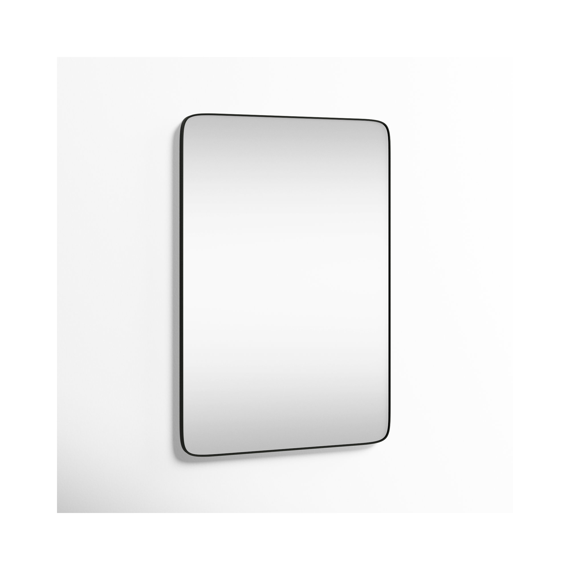 Eaton Modern & Contemporary Accent Mirror, Matte Black, 36" H x 24" W