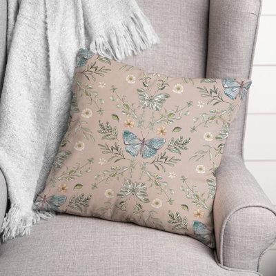 Floral Reversible Throw Pillow