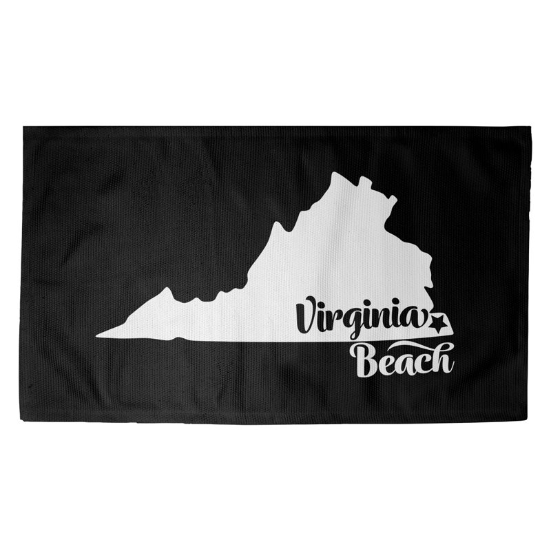 Tapis zone noire beach Virginia, Rectangle 5 pi x 7 pi