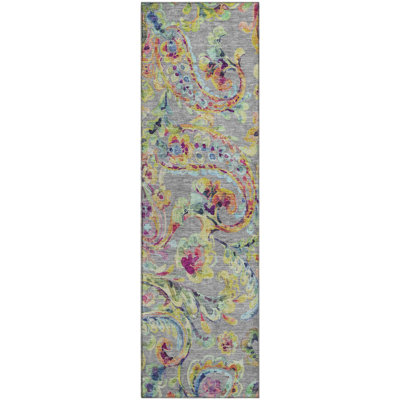 Premium Machine Washable Prisco Gray Rug