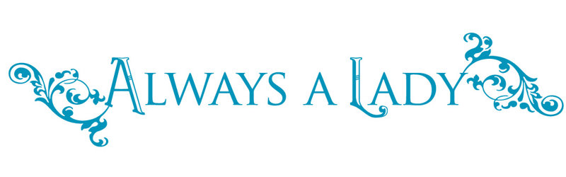 Décalcomanie murale "always a lady", H 15 po x l 75 po x P 0,01 po, Bleu sarcelle