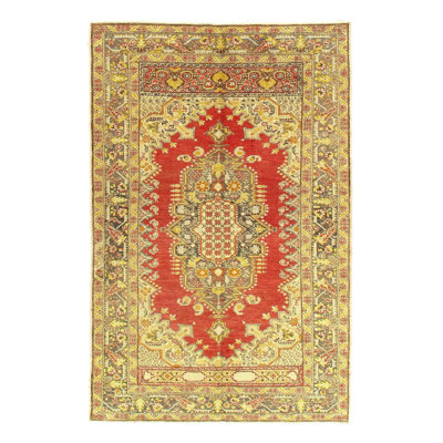 Isabelline Rust Antique Oushak Rug - 4'3 X 6'8"