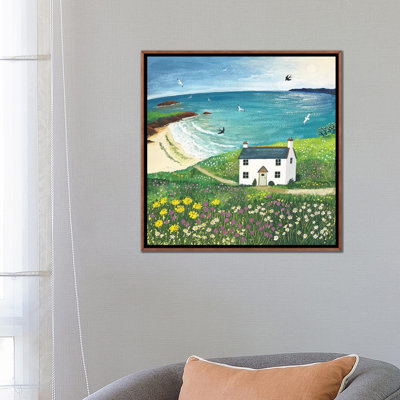 "Seaside cottage" par Jo Grundy, reproduction d’art