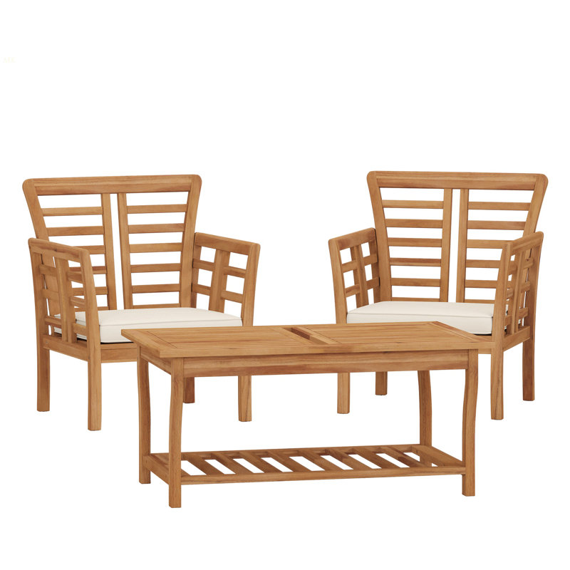 2 chaises club + table pour patio, terrasse et cour arrière