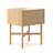 Carollo Fluted Nightstand Set Of 2 - Natural Oak With Black Knob-531876691