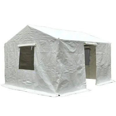 White Gazebo 12'X14' Enclosed Cover - All Season Waterproof For Gazebos With Sidewalls & Mesh Windows