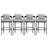 Hodnett Modern Minimalist Iron & Olefin Outdoor Patio Barstool with Ergonomic Cushioning