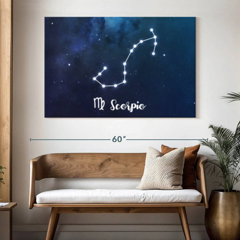 Adella Scorpio Zodiac Constellation, 34" H x 51" W