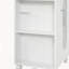 Meuble-lavabo autoportant de 20 po avec comptoir d'évier, armoire en bois massif et panneau de fibres à densité moyenne avec tablette réglable à deux niveaux, blanc