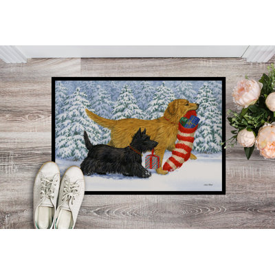 Weekapaug Non-Slip Christmas Outdoor Doormat
