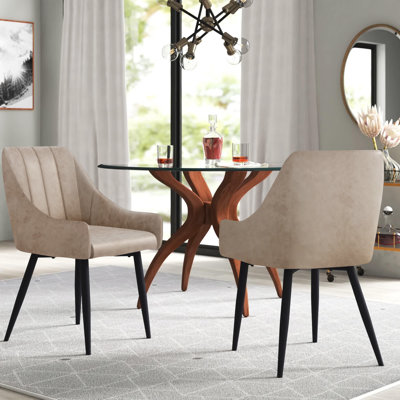 Rainville Dining Chair, Side, Upholstered, Kitchen, Dining Room, Fabric, Metal