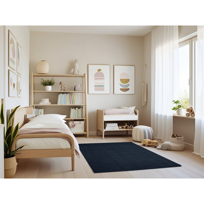 Machine Washable Solid Gray Area Rug, Rectangle 3' x 5'