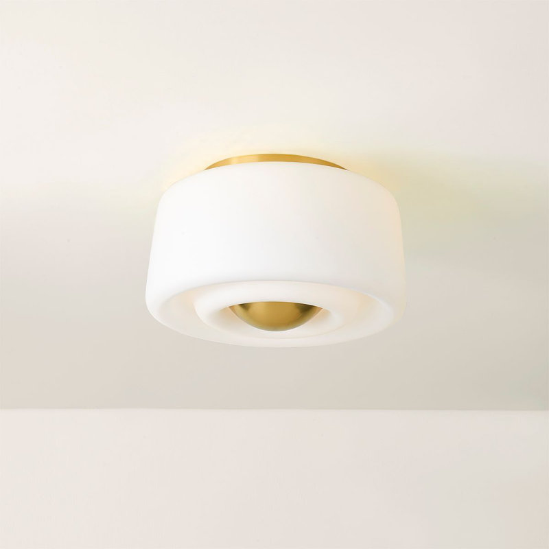 Plafonnier encastré 2 lumières Ciela, Laiton antique