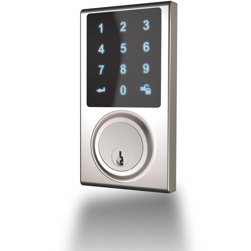 ZW Electronic Single Cylinder Deadbolt, Satin Nickel