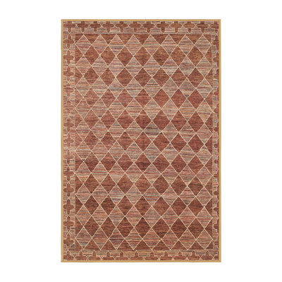 Tapis contemporain brun