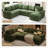 114" Modular Sectional Sofa, Corduroy L Shaped Modular Sofa, Sectional Couches For Living Room, Bedroom And Apartment-547883634