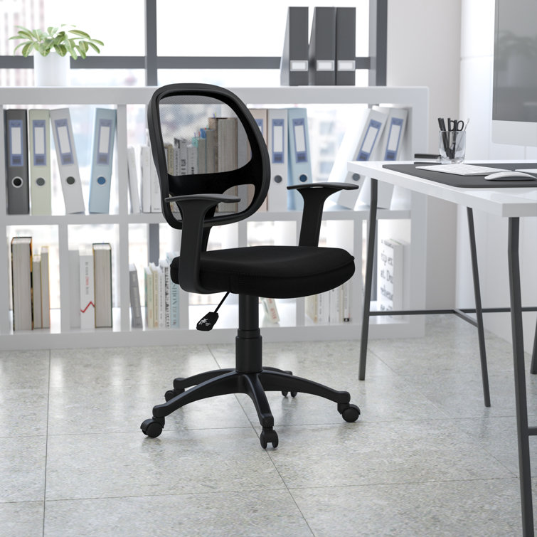 Bonavant Mid-Back Swivel Mesh Office Chair with Padded Seat and T-Arms