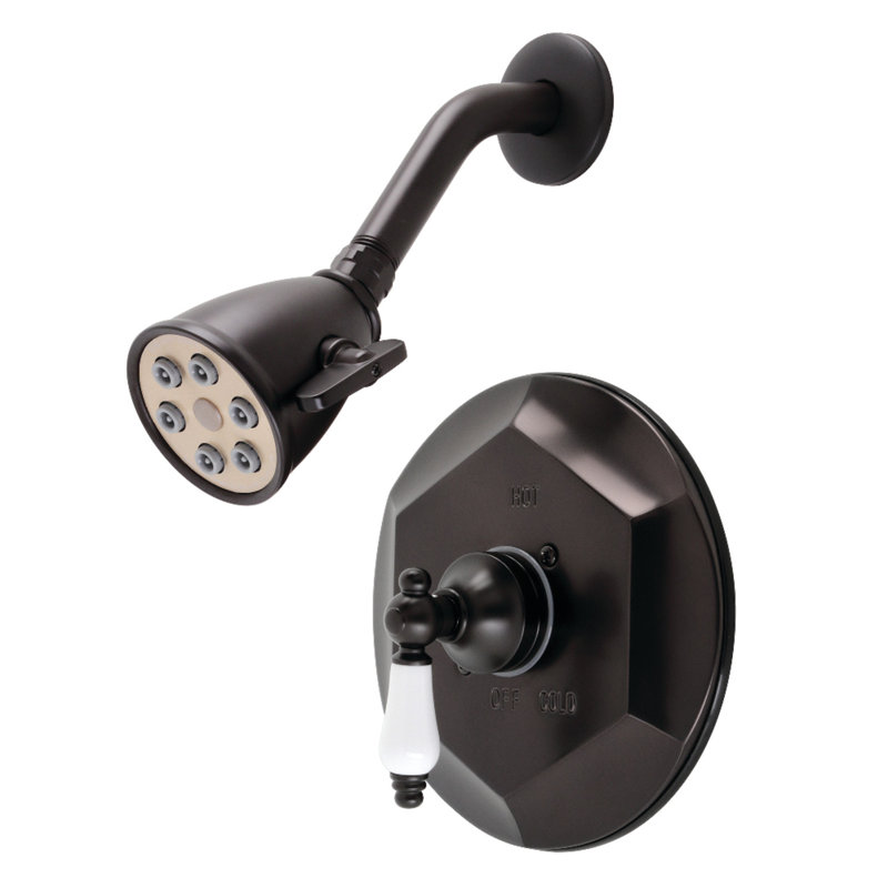 Robinet de douche à contrôle de température, Bronze huilé