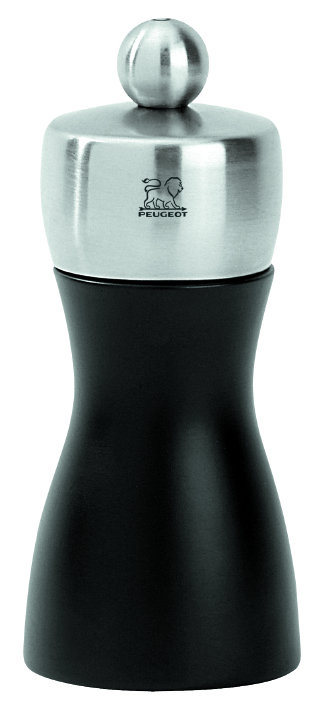 Peugeot Fidji Pepper Mill, 4.75" H x 2.04" W x 2.04" D, Matte Black
