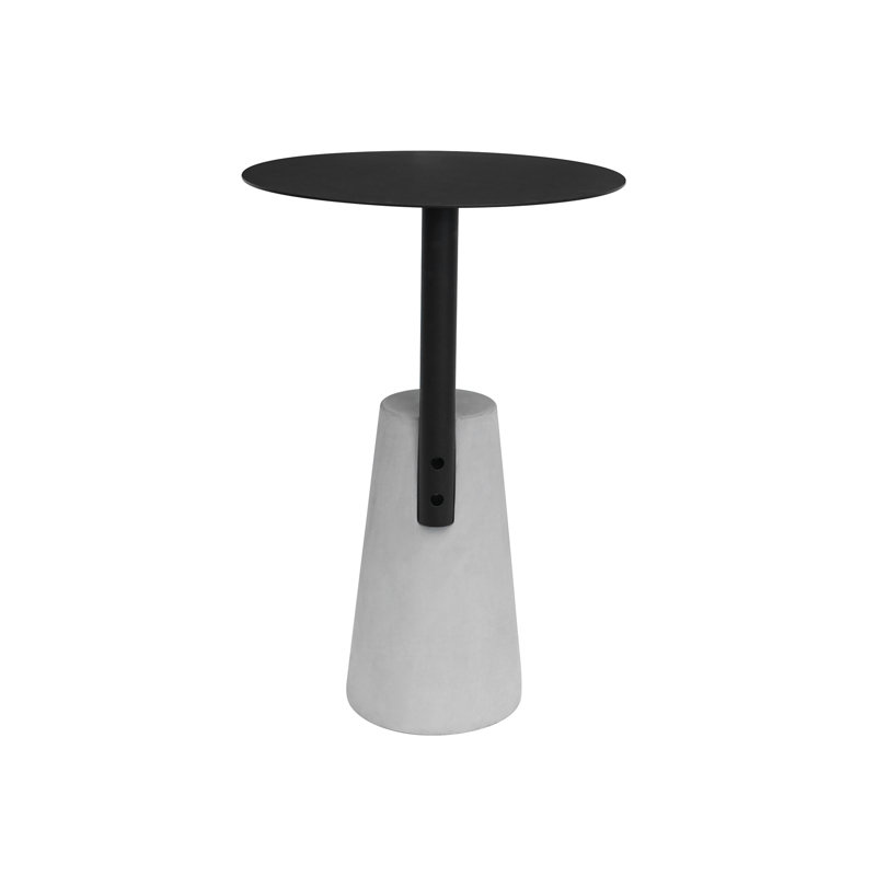 Modig Pedestal Concrete Metal End Table